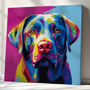 Labrador Retriever Canvas Print, Dogs Wall Art, Dog Lovers Gift, Contemporary Wall Hanging, Handmade Art Print, Fast Turnaround