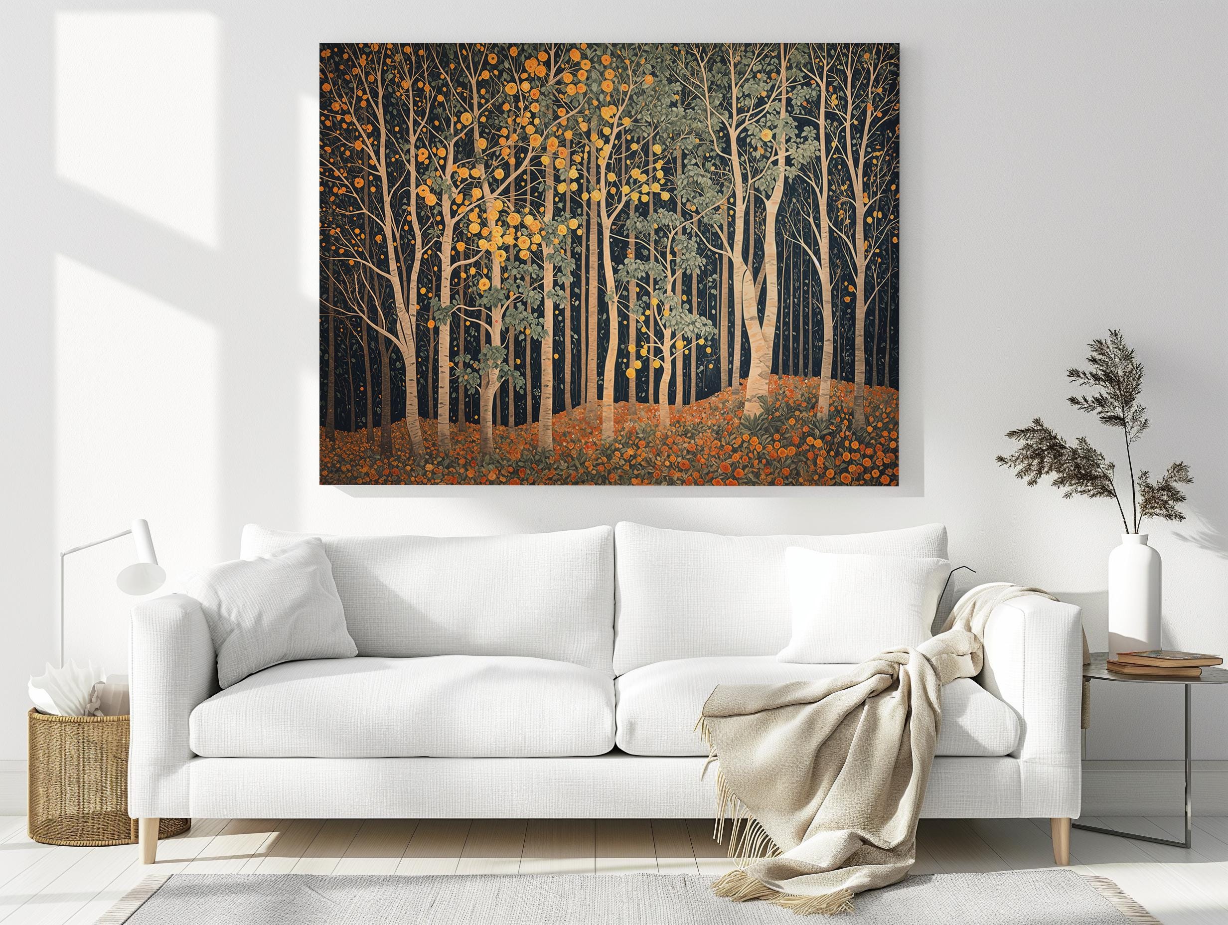 Autumn Forest Rustic Canvas Print Wall Art – Contemporary Home Decor ...