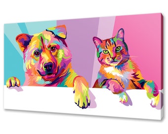 Dog and Cat Print | Etsy