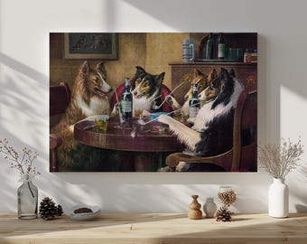 Cani che giocano a carte da poker Arazzo Cani che giocano a poker Coolidge Art Animali Arazzo da parete Decorazione tessile per sala giochi Idea per la decorazione 21x30 - Italia
