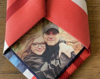 Custom Photo Patch for ties, bowtie, wedding, father of the bride, dad, groom, missionary, custom gift, first look, micro wedding, Christmas