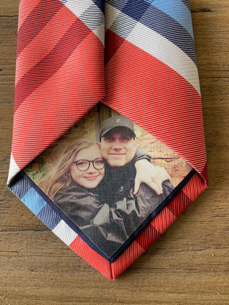 Custom Photo Patch for ties, bowties, gifts, tie patch, grandpa, wedding, father of the bride, missionary, stocking stuffer, dad, Christmas image 3