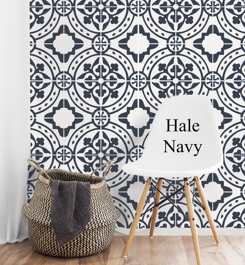 Moroccan Tile Peel and Stick Wallpaper removable wallpaper | Etsy