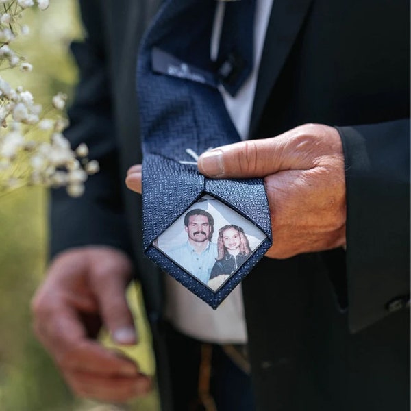 Custom Photo Patch for ties, bowties, gifts, tie patch, grandpa, wedding, father of the bride, missionary, stocking stuffer, dad