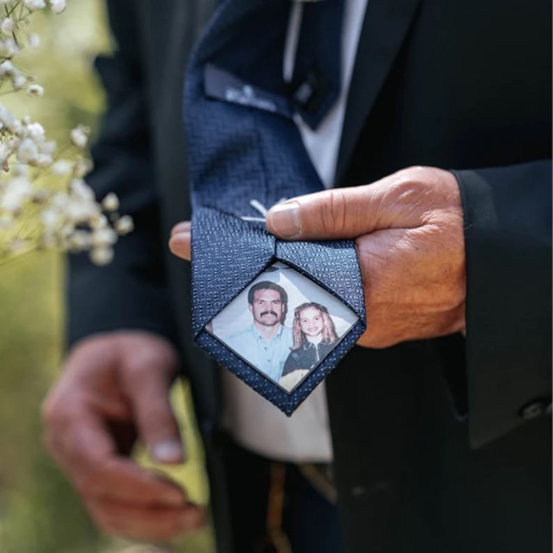 Custom Photo Patch for ties, bowties, gifts, tie patch, grandpa, wedding, father of the bride, missionary, stocking stuffer, dad, Christmas image 1