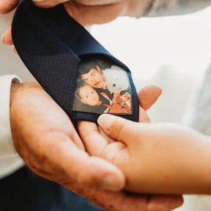 Custom Photo Patch for ties, bowties, gifts, tie patch, grandpa, wedding, father of the bride, missionary, stocking stuffer, dad image 5