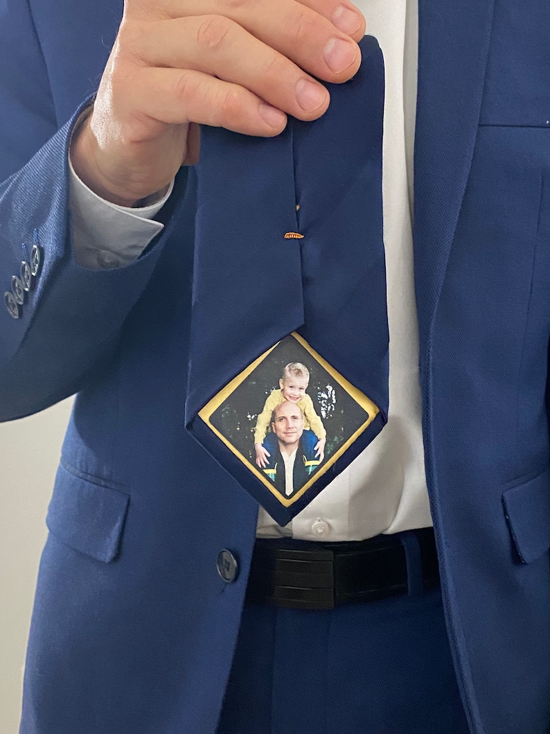 Custom Photo Patch for ties, bowties, gifts, tie patch, grandpa, wedding, father of the bride, missionary, stocking stuffer, dad, Christmas image 5