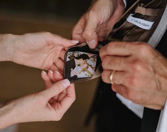 Custom Photo Patch for ties, bowties, gifts, tie patch, grandpa, wedding, father of the bride, missionary, Hannukah , stocking stuffer