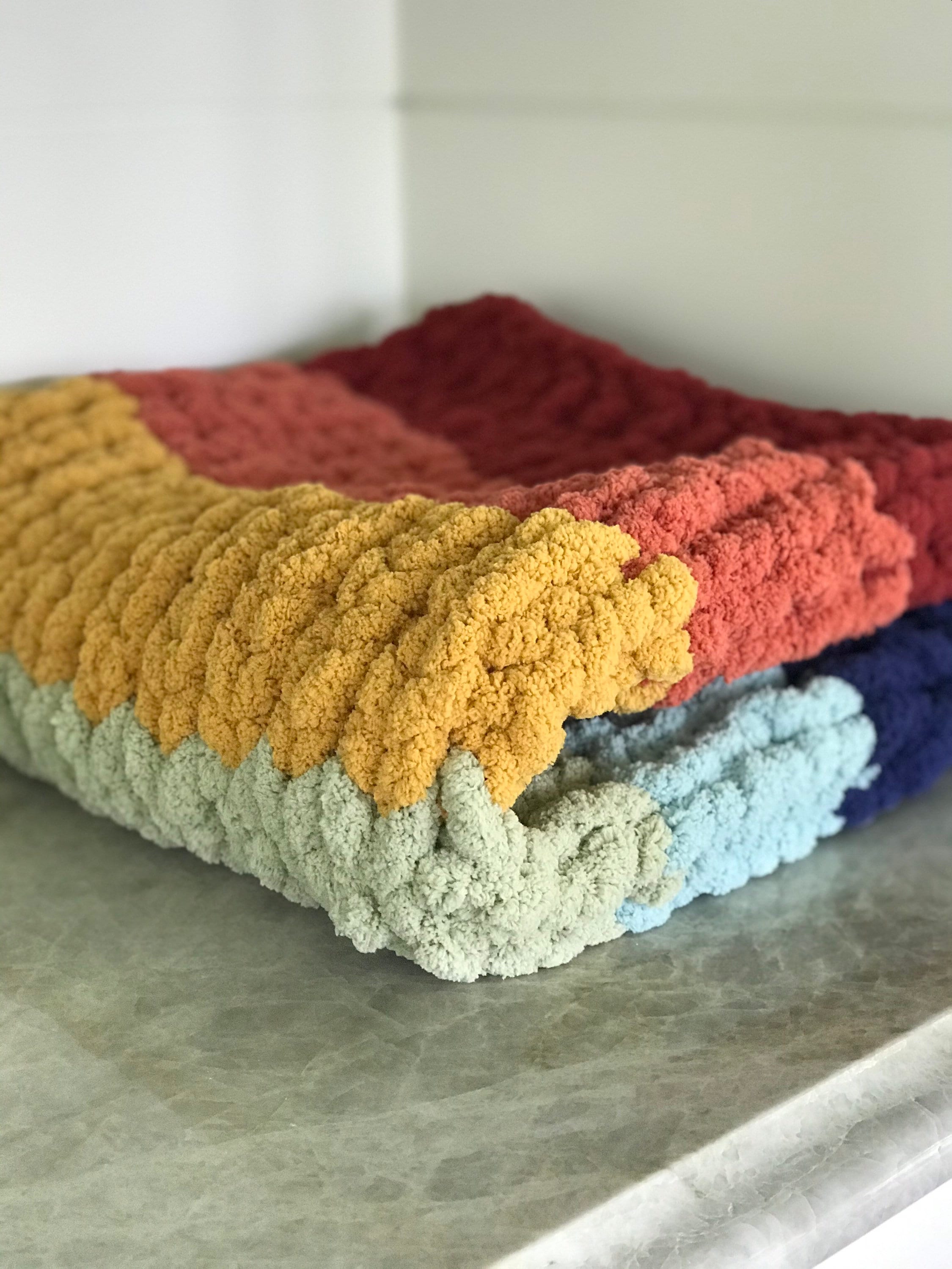 Chunky Knit Rainbow Blanket Pride Blanket LGBTQ Blanket Etsy