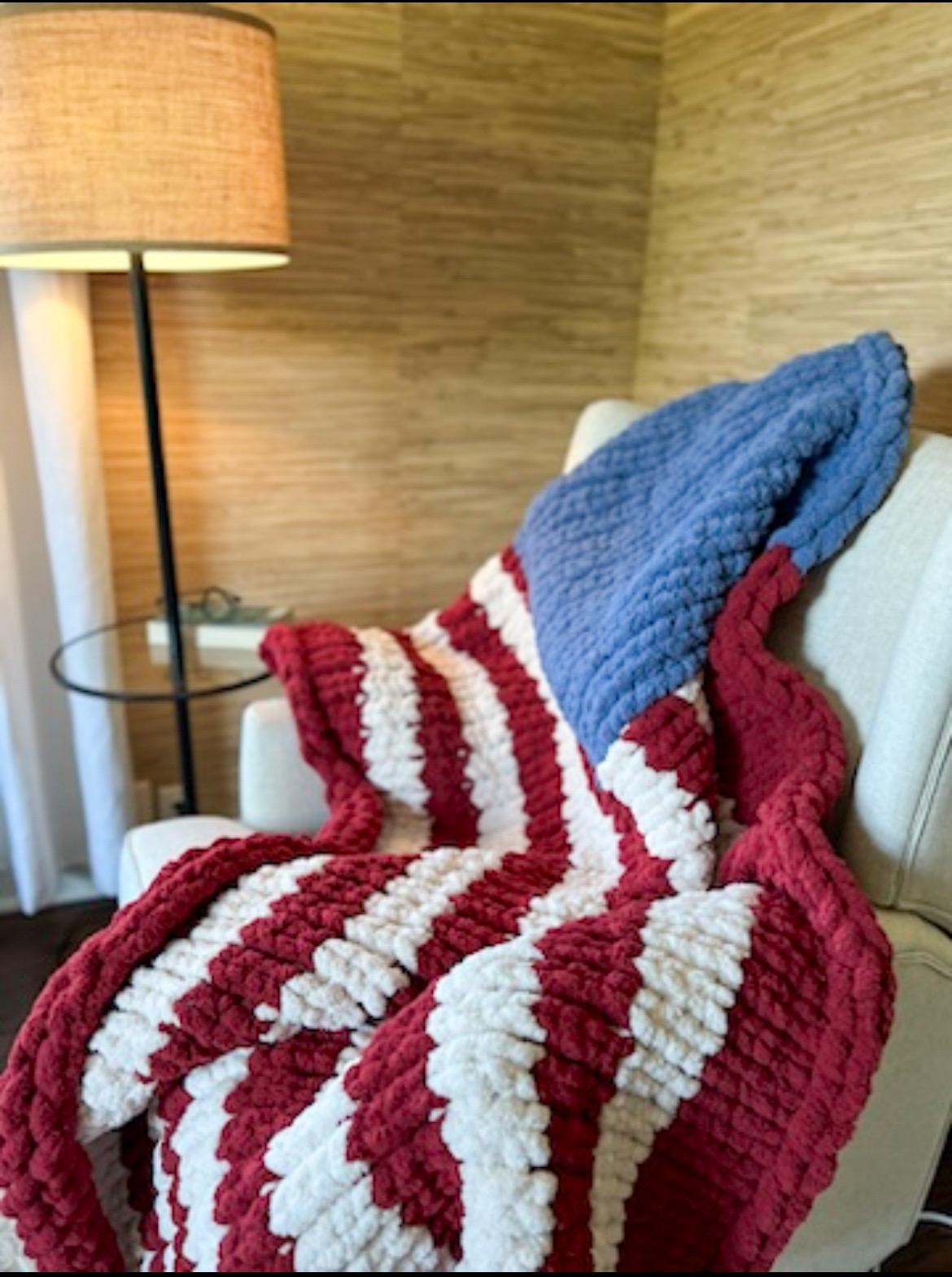 Trump Knitting Pattern Knitting Pattern and Tutorial Chunky Knit American Flag Blanket - Etsy