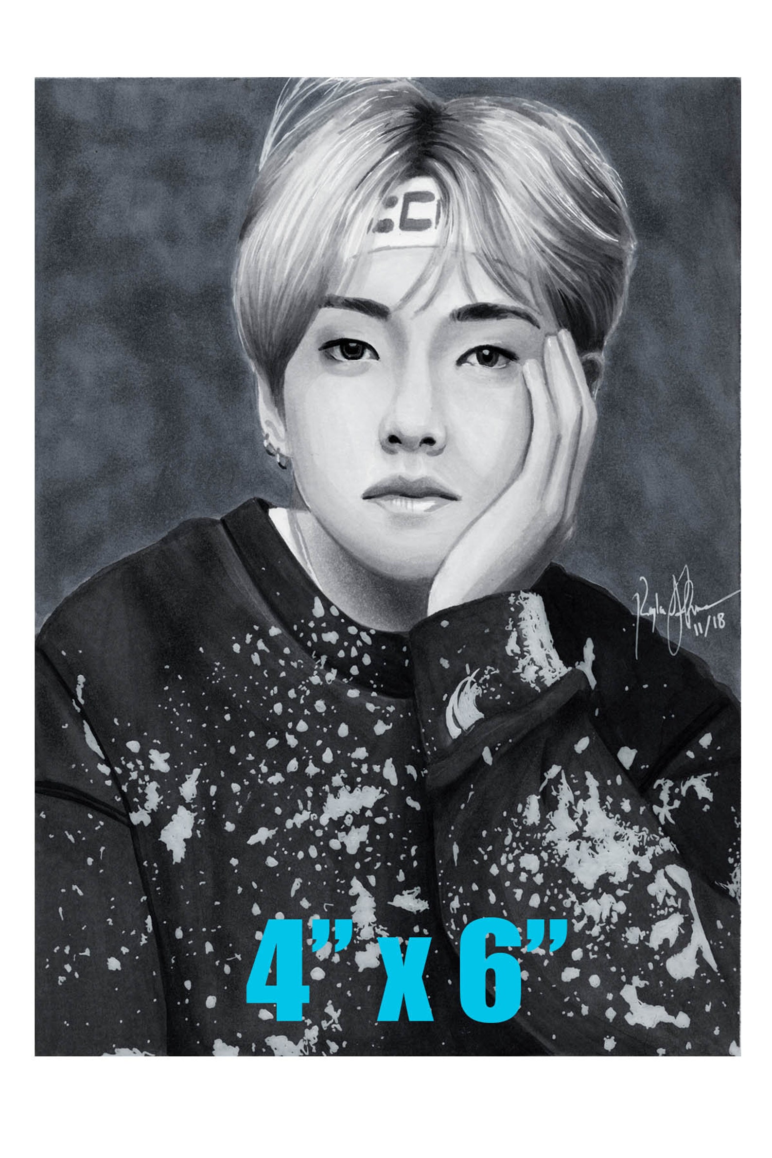 Original Art Print of Kim Taehyung V BTS Painting Physical - Etsy