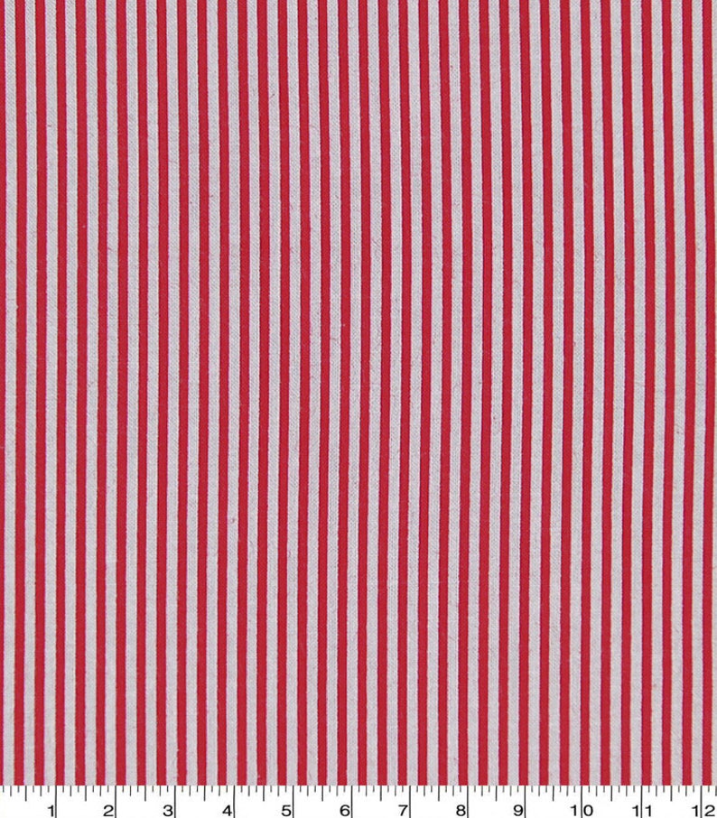 Red Stripe Christmas Fabric JOANN FABRIC Candy Striper Etsy