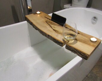 Live edge luxury bath caddy