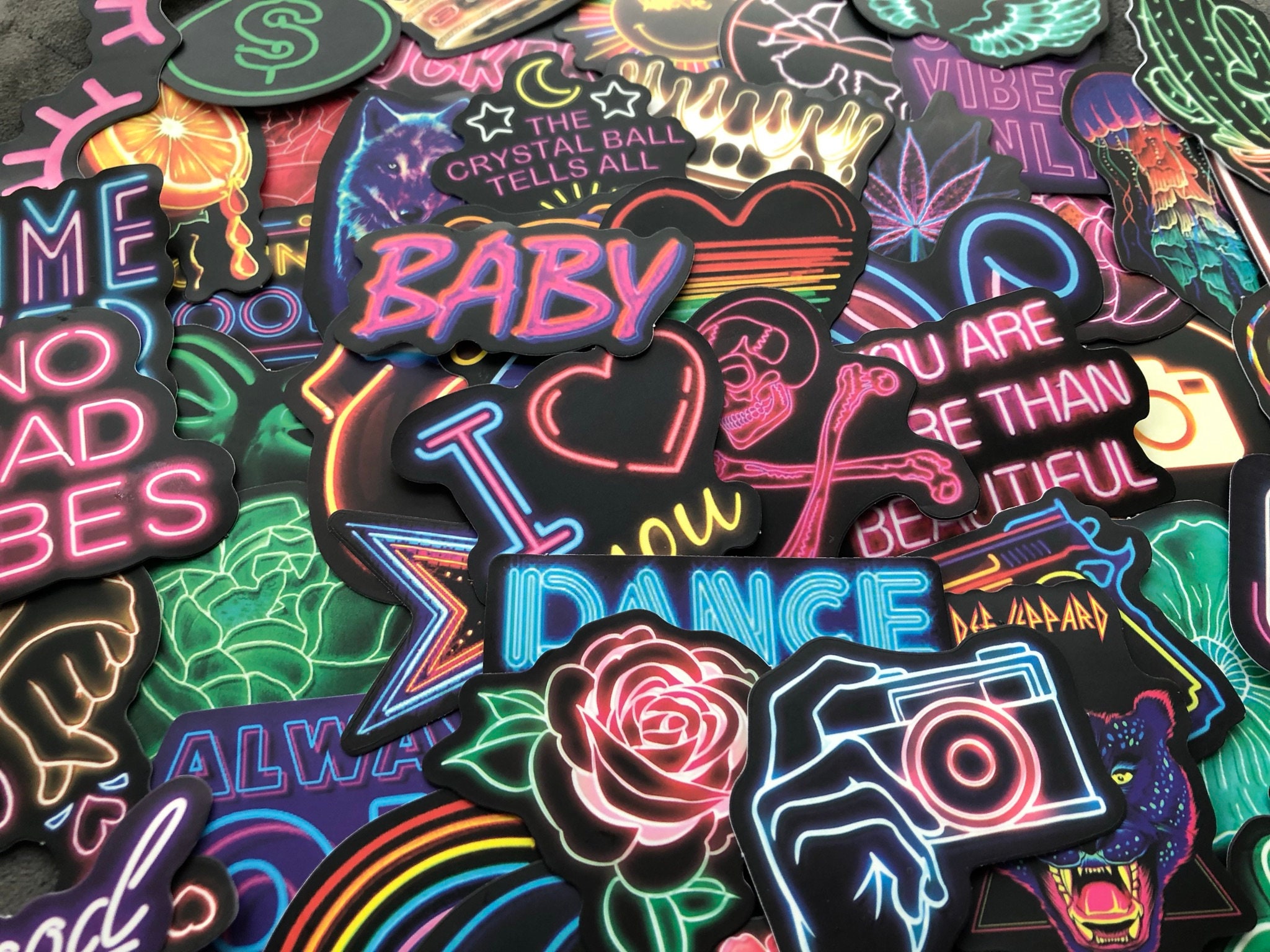 Sticker-bombing Sticker Neon Pack - Etsy