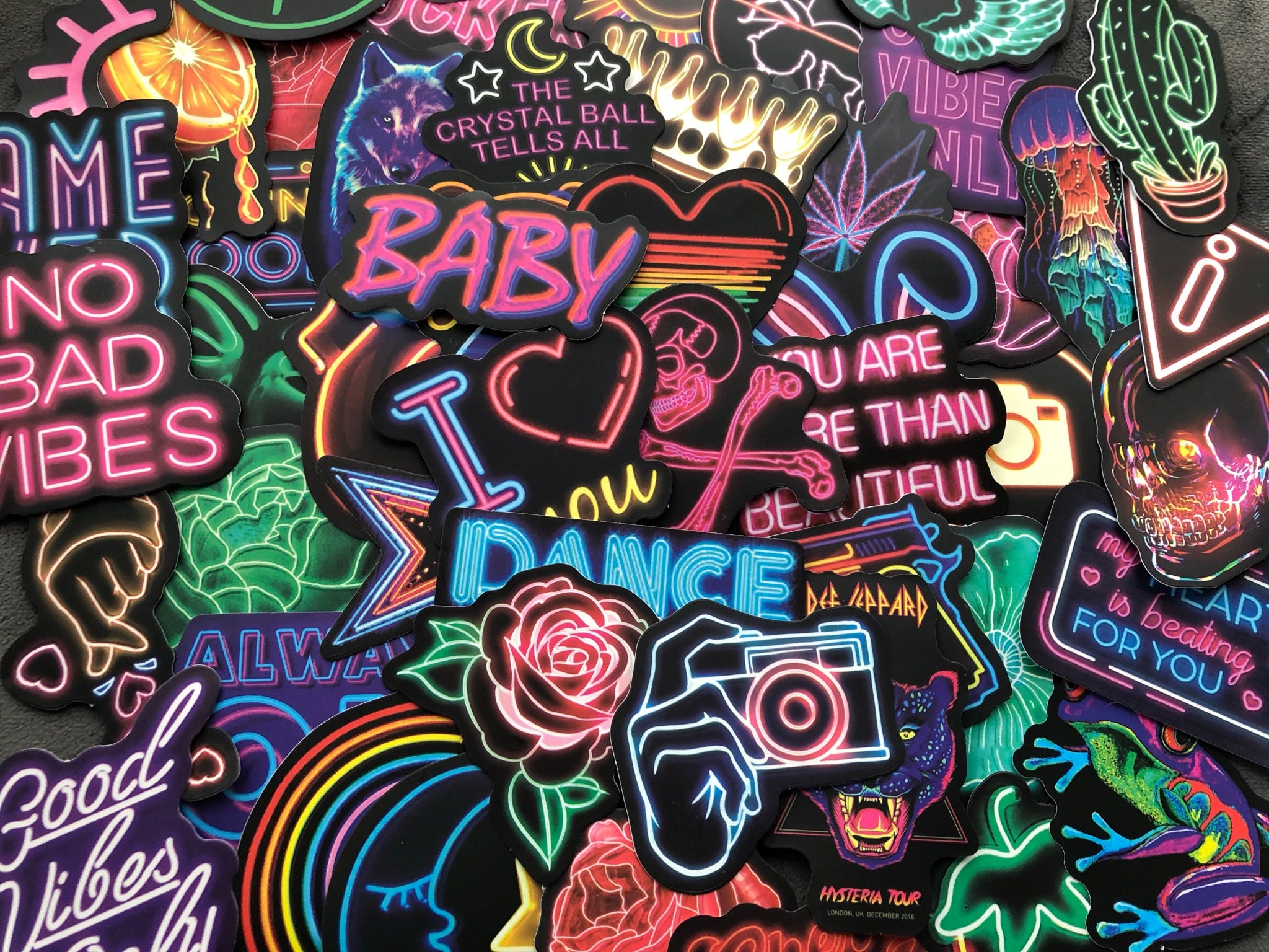 Sticker-bombing Sticker Neon Pack - Etsy