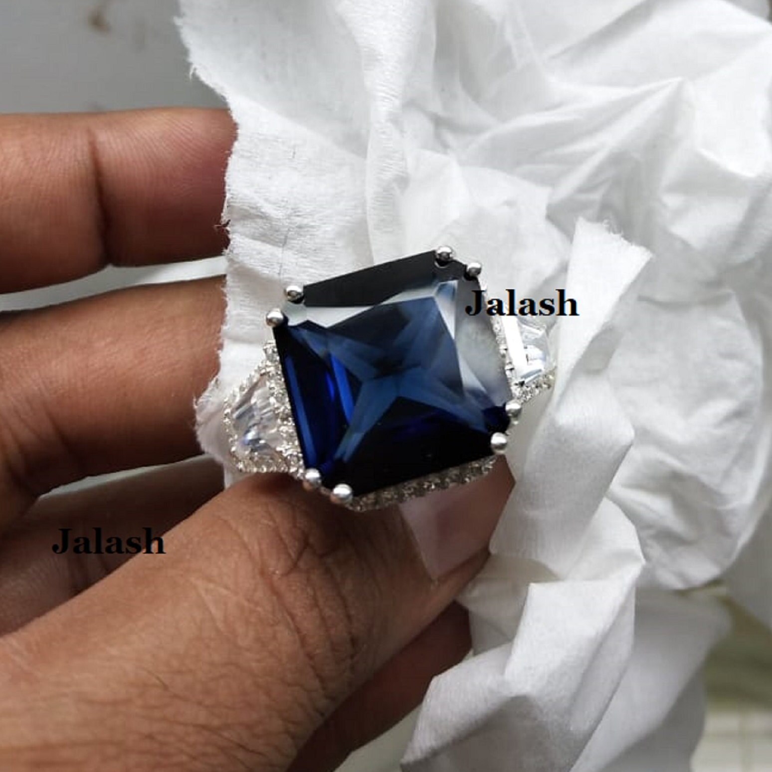 Large Blue Tanzanite Custom Mens Ring/ Mens Tanzanite Etsy