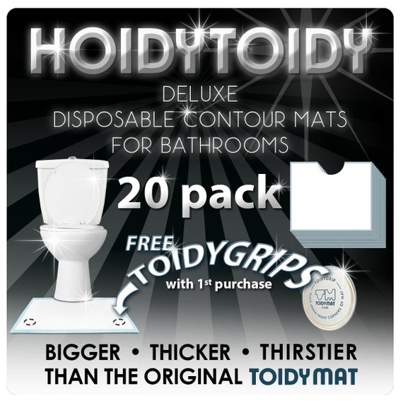 Gifts For Him Hoidytoidy Mats 20 Pack Deluxe Disposable U Shaped Contour Mats For Bathroom Floor Toilet Free Toidygrips