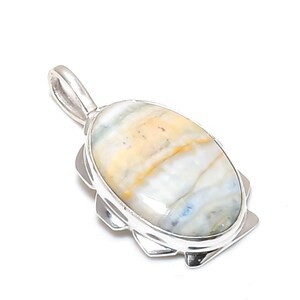 Blue Scheelite Gemstone Pendant, Handmade Pendant,925 Sterling Silver Pendant, Wedding Gift For Her, Beautiful Pendant Anniversary Gift