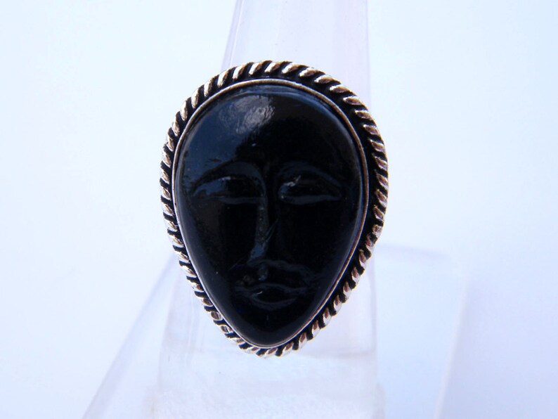 Carved Moon Face Ring New Year Gift Designer Handmade Ring Adjustable Ring Rings For Women Silver Plated Rings Women/'s Ring