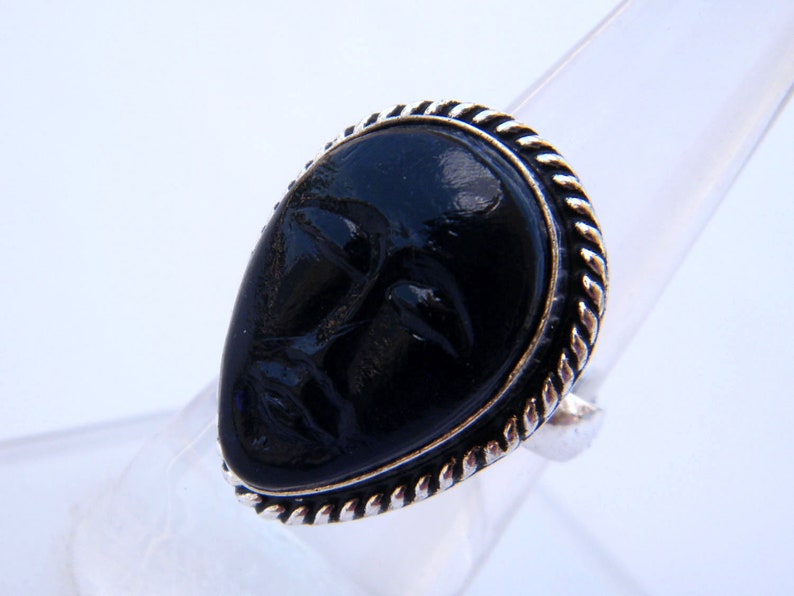 Carved Moon Face Ring New Year Gift Designer Handmade Ring Adjustable Ring Rings For Women Silver Plated Rings Women/'s Ring