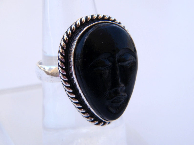 Carved Moon Face Ring New Year Gift Designer Handmade Ring Adjustable Ring Rings For Women Silver Plated Rings Women/'s Ring