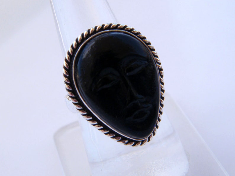 Carved Moon Face Ring New Year Gift Designer Handmade Ring Adjustable Ring Rings For Women Silver Plated Rings Women/'s Ring