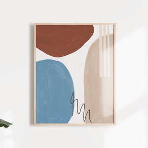 Schilderij textuur abstracte speelse geometrische art home decor muur opknoping Instant Download Digitaal Bestand
