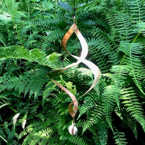 7&quot; Hanging pounded copper kinetic wind sculpture