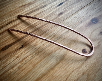 Horquilla de cobre hecha a mano, forjada y moldeada a mano en EE. UU., pieza única.