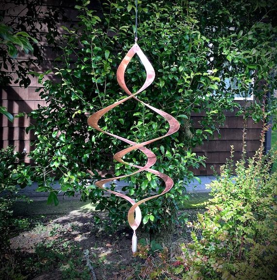 copper wind spinners hanging