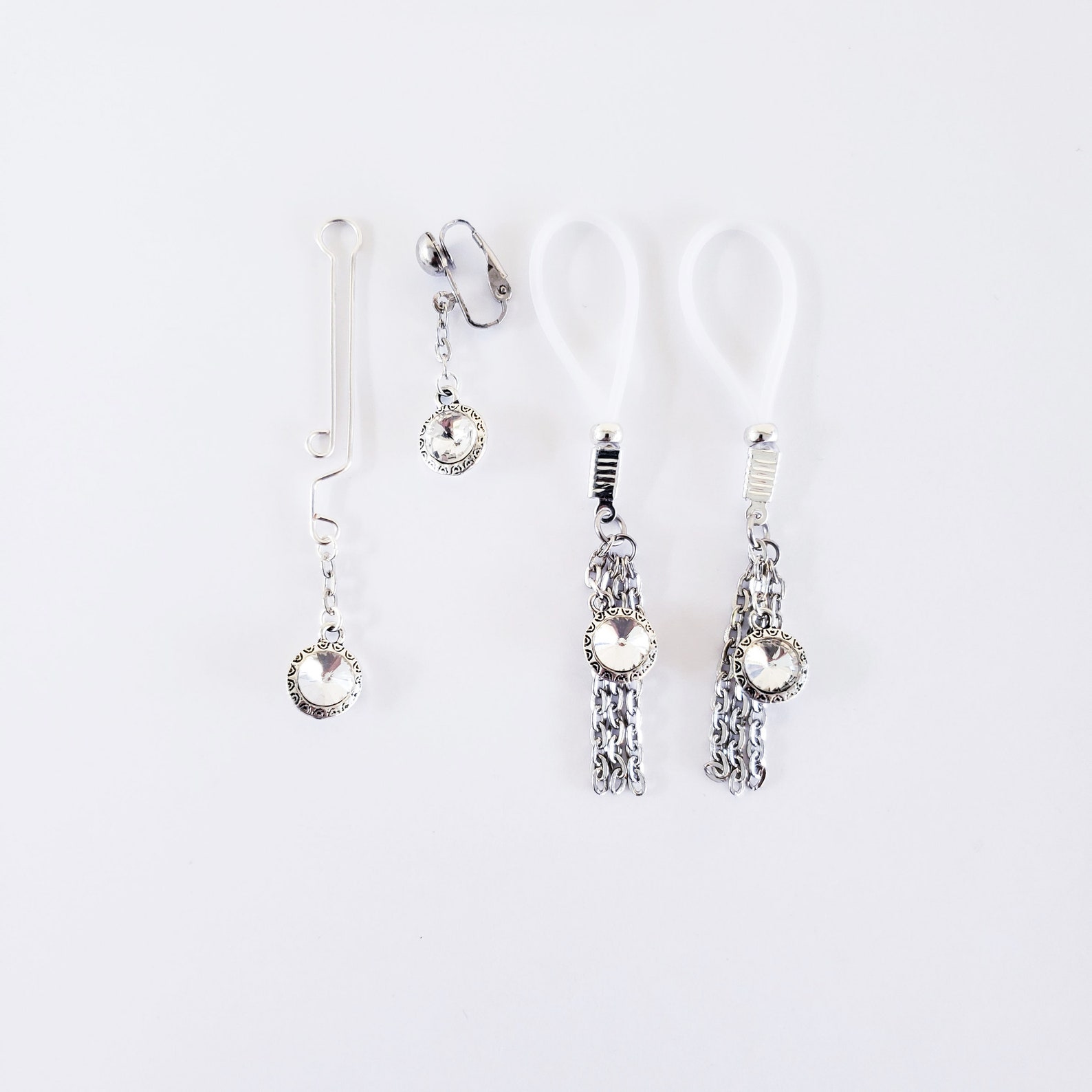 Intimate Body Jewelry Set. Chain and Crystal Labia Clip VCH Etsy