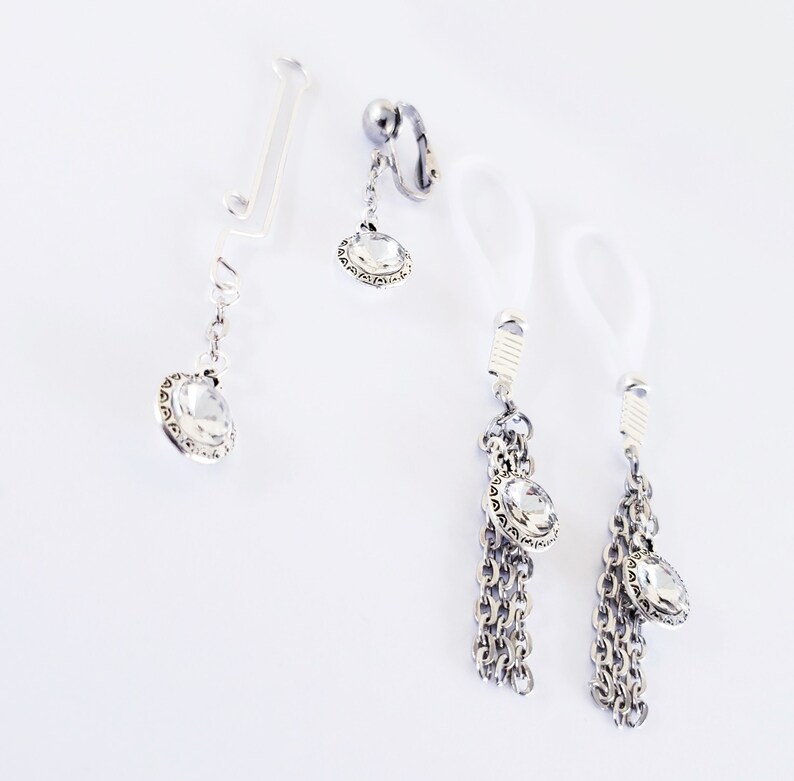 Intimate Body Jewelry Set. Chain and Crystal Labia Clip VCH Etsy