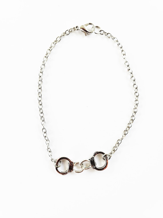 Anklet BDSM collar by day oxidized silver gold