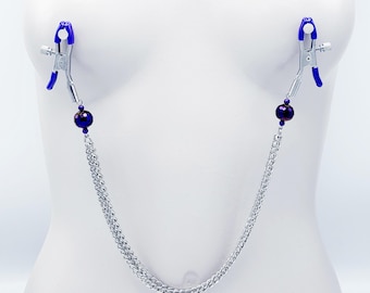 Adjustable Clamps, Purple, with Multiple Chains Attached. MATURE