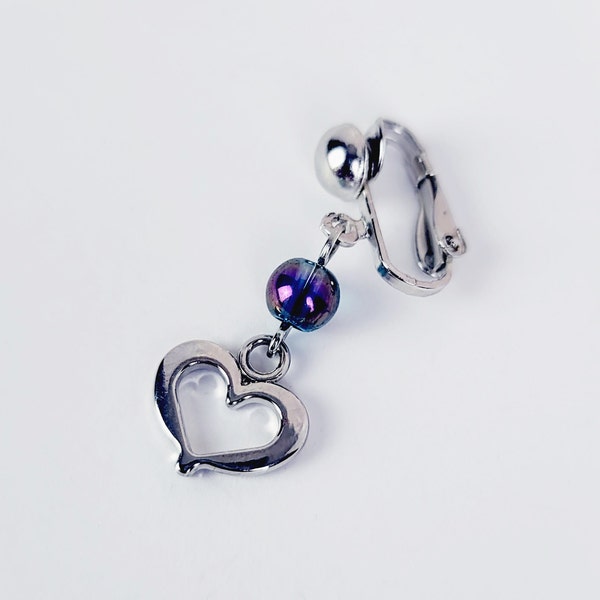 VCH Clitoral Clip with Heart, Non Piercing Body Jewelry. Mature Listing,  DDLG, Clit Clamp, Hotwife, Submissive, BDSM