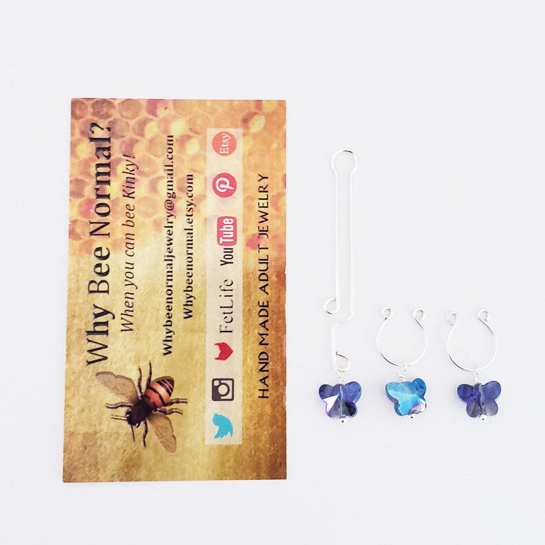 Non Piercing Intimate Jewelry Set for Her With Crystal Etsy