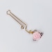 Gold Clit Clamp with Pink Rose. Non Piercing Labia Clip. Mature Listing, BDSM Sex Toy, Submissive, Clitoral Clip