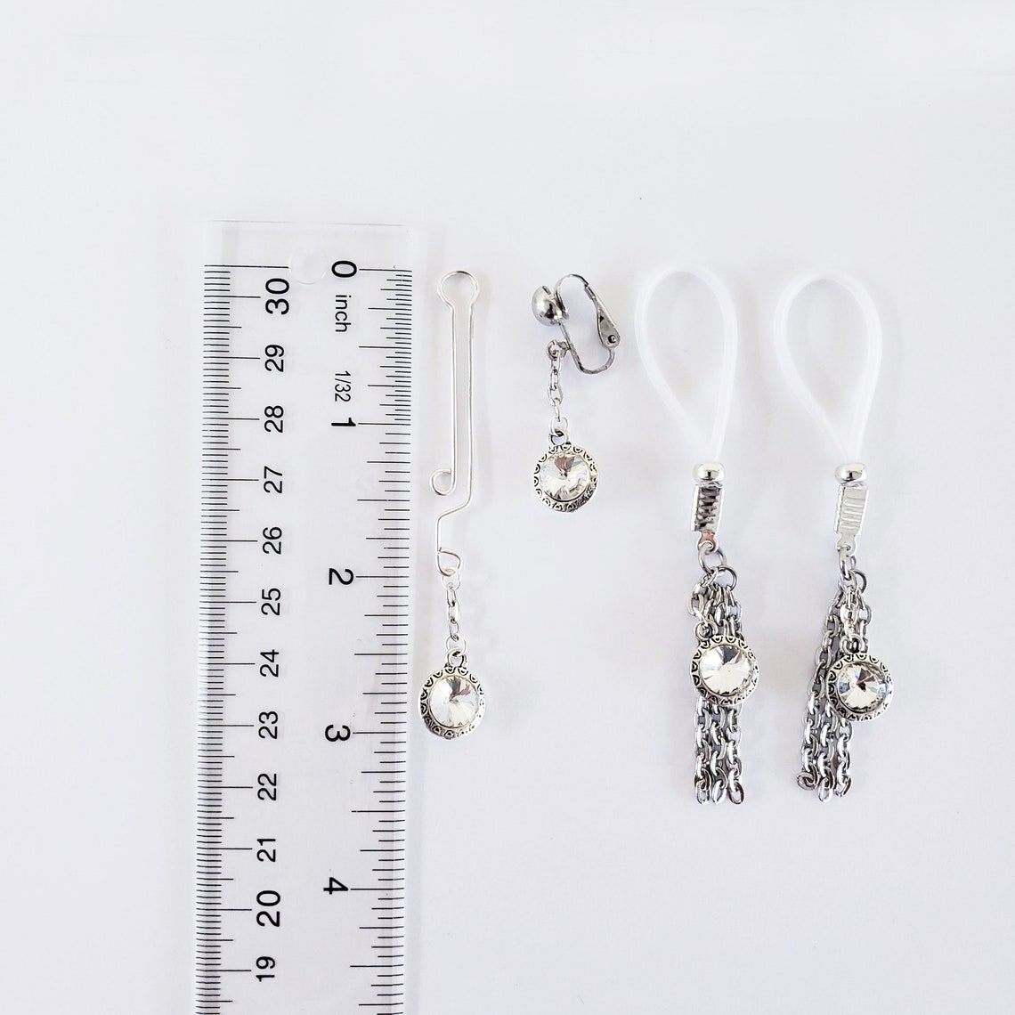 Intimate Body Jewelry Set. Chain and Crystal Labia Clip VCH Etsy