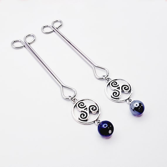 BDSM Nipple Clamps With Triskelion. Mature Listing. 