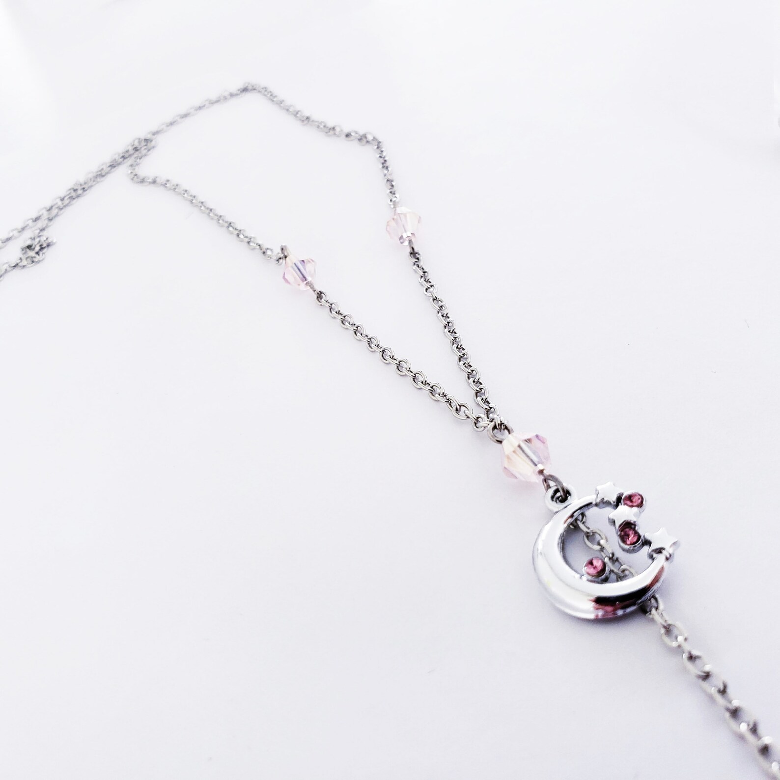 Erotic Necklace With Moon Stars Crystals and Non Piercing - Etsy