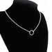 Silver circle necklace. Discreet day collar. Minimalist. Infinity circle. BDSM circle of O ring, Submissive