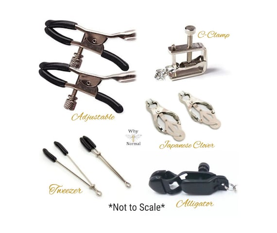 Nipple Clamps Add on Item ONLY Add Interchangeable Nipple Clamps to Most of  Our Nipple Noose Jewelry. MATURE, BDSM 