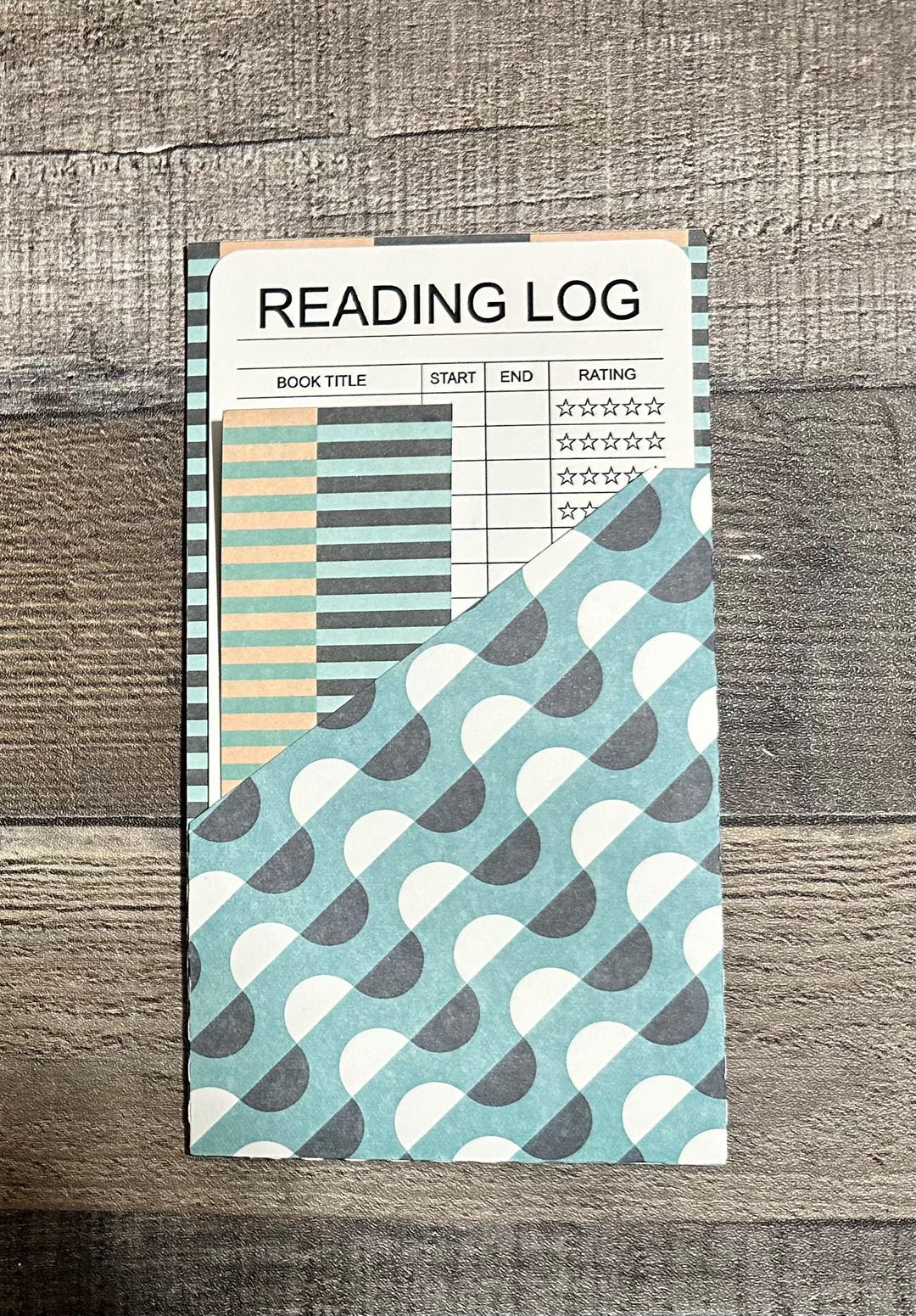 Book Log Reader Handmade Reading Log Set: Book Tracker With Pocket - Etsy