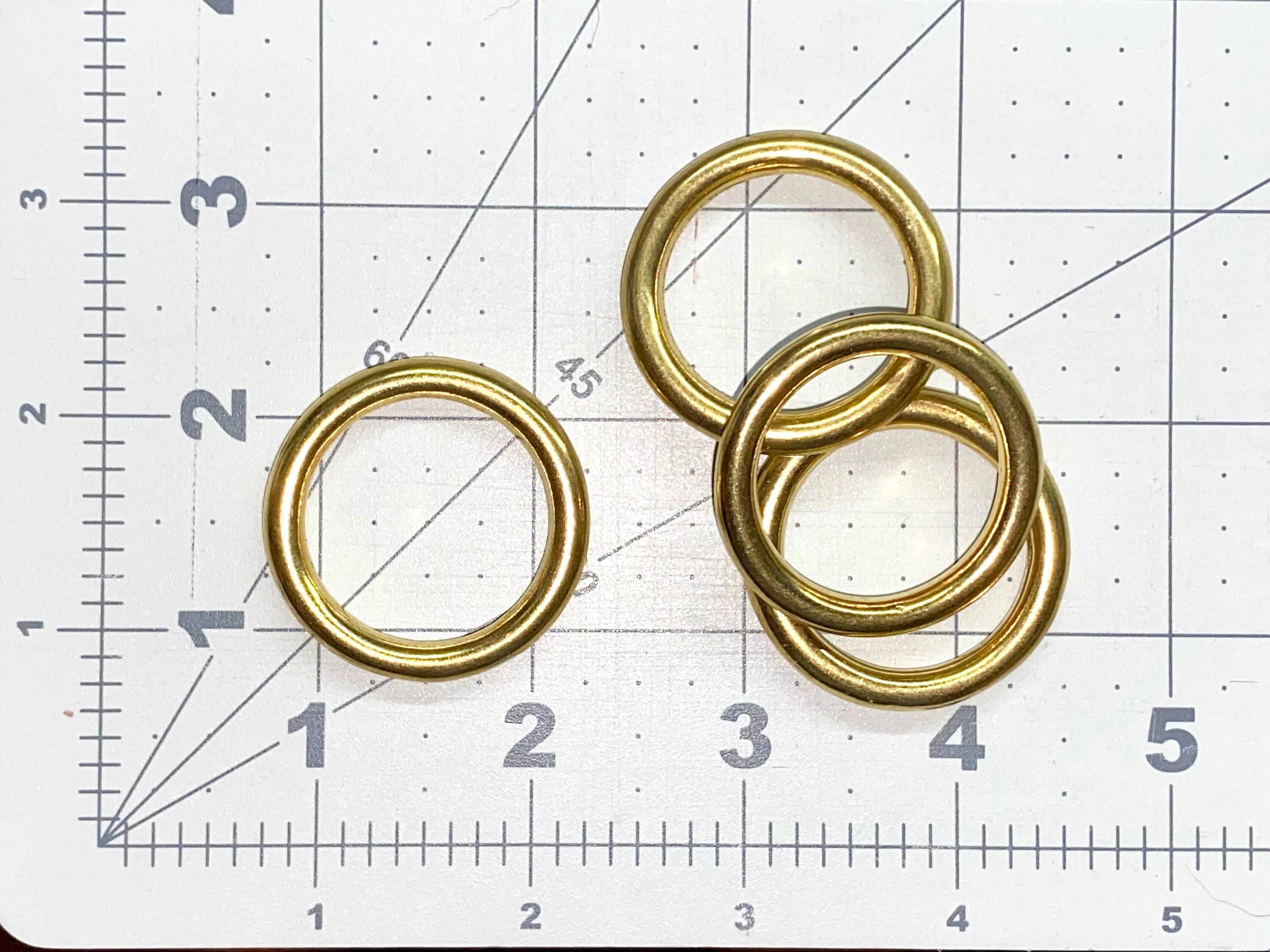 Solid Brass D-Ring for Leather Goods, Handbags, Dog Collars, Accessories & More | Natural Brass | 1 1/4 inch (B7025-1E-BOCR2-LL)