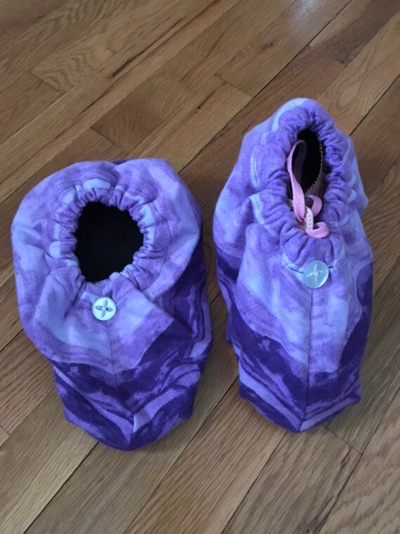 purple shoe covers