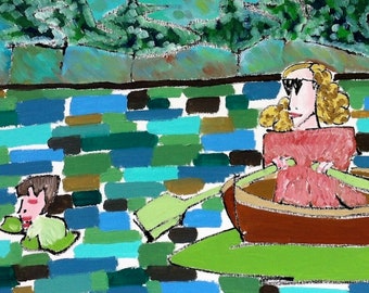 Painting by artcollectown: Film Noir I (2018) (Leave Her to Heaven - 1945)