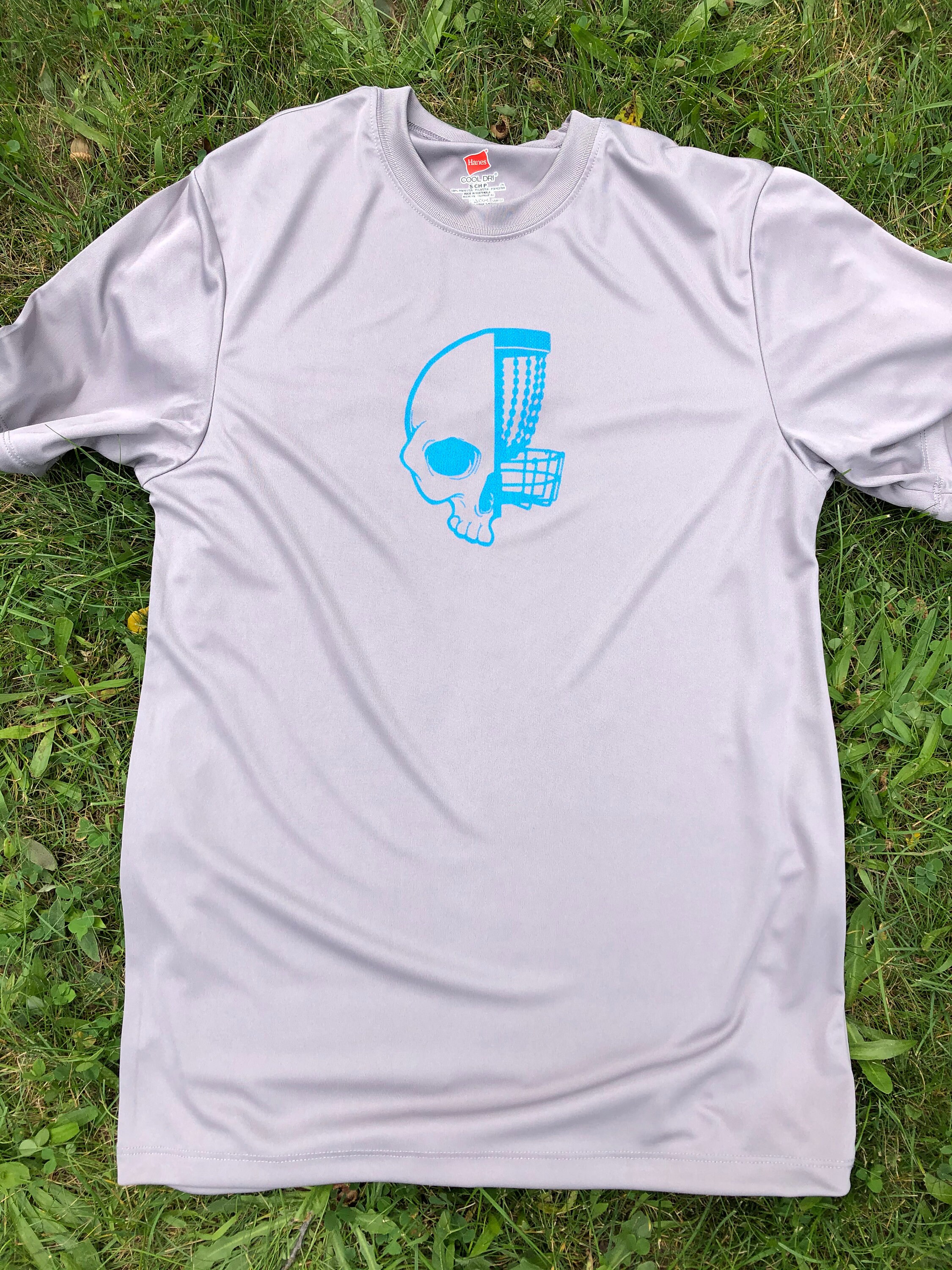 Skull Half Basket Dri Fit Disc Golf T 