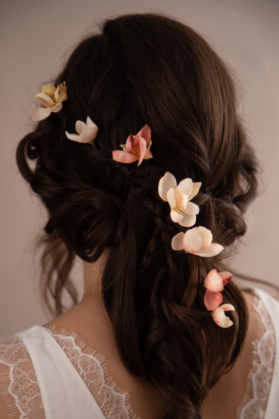 bridal flower hair pins