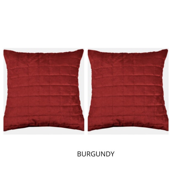 Velvet Cushion Covers Handmade Quilted Pillow Shams Etsy