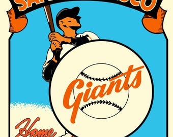 San Francisco Giants retro look poster
